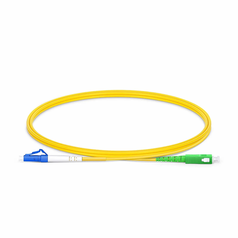 SFPS 1m (3ft) Fiber Patch Cable, 1 Fiber, LC UPC Simplex to SC APC Simplex, Single Mode (OS2), Riser (OFNR), 2.0mm, Tight-Buffered, Yellow