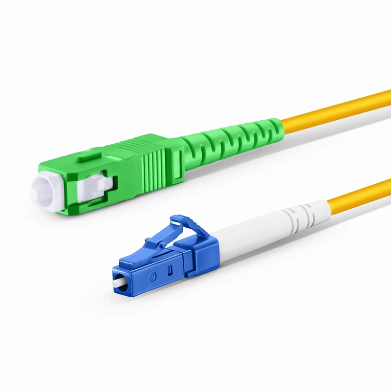 SFPS 1m (3ft) Fiber Patch Cable, 1 Fiber, LC UPC Simplex to SC APC Simplex, Single Mode (OS2), Riser (OFNR), 2.0mm, Tight-Buffered, Yellow