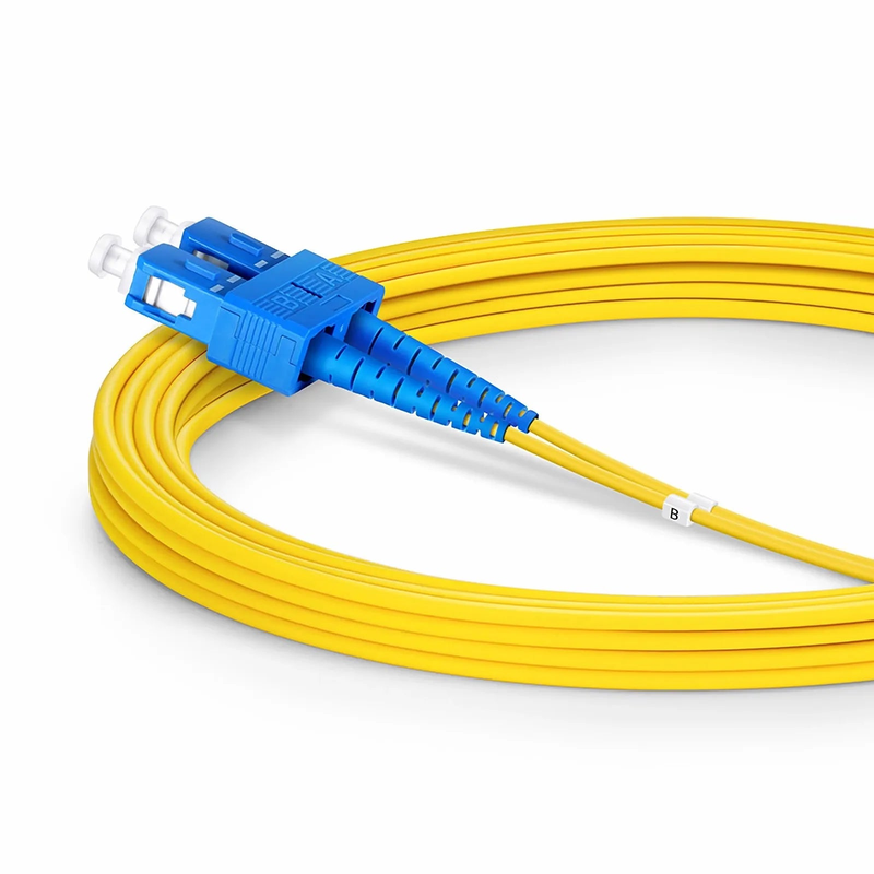 SFPS 3m (10ft) Fiber Patch Cable, 2 Fibers, SC UPC Duplex to SC UPC Duplex, Single Mode (OS2), LSZH, 2.0mm, Tight-Buffered, Yellow