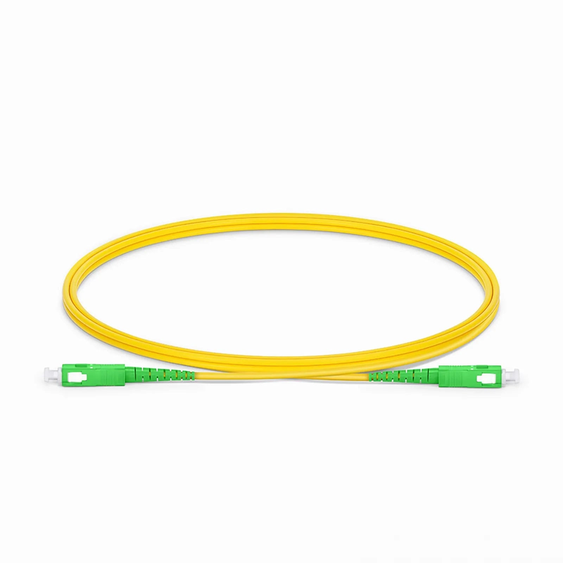 SFPS 1m (3ft) Fiber Patch Cable, 1 Fiber, SC APC Simplex to SC APC Simplex, Single Mode (OS2), Riser (OFNR), 2.0mm, Tight-Buffered, Yellow, 10 Pcs/Pack