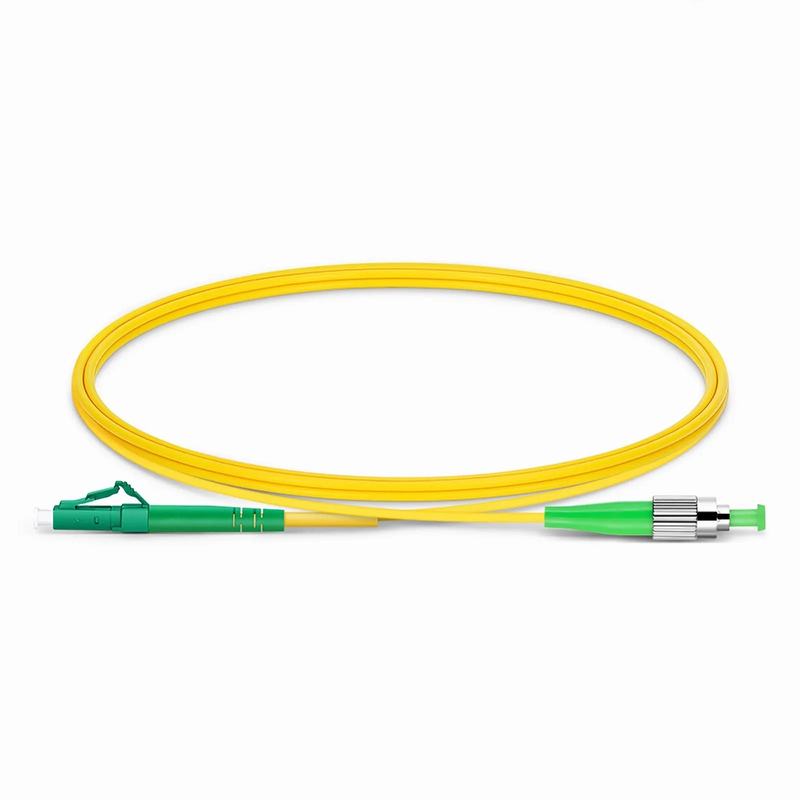 SFPS 1m (3ft) Fiber Patch Cable, 1 Fiber, LC APC Simplex to FC APC Simplex, Single Mode (OS2), Riser (OFNR), 2.0mm, Tight-Buffered, Yellow
