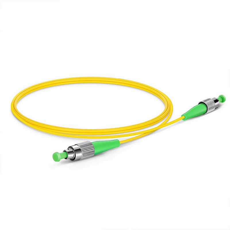 SFPS 1m (3ft) Fiber Patch Cable, 1 Fiber, FC APC Simplex to FC APC Simplex, Single Mode (OS2), Riser (OFNR), 2.0mm, Tight-Buffered, Yellow