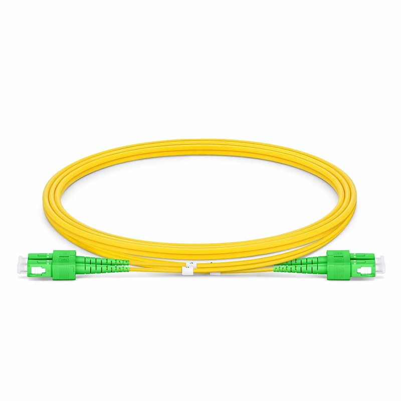 SFPS 1m (3ft) Fiber Patch Cable, 2 Fibers, SC APC Duplex to SC APC Duplex, Single Mode (OS2), LSZH, 2.0mm, Tight-Buffered, Yellow