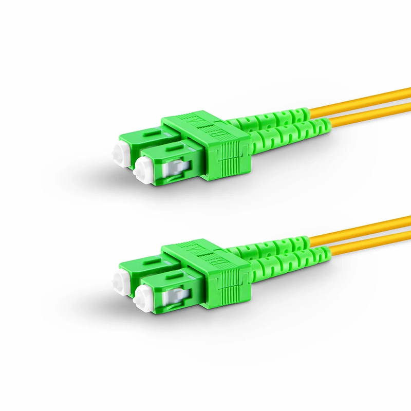 SFPS 1m (3ft) Fiber Patch Cable, 2 Fibers, SC APC Duplex to SC APC Duplex, Single Mode (OS2), LSZH, 2.0mm, Tight-Buffered, Yellow