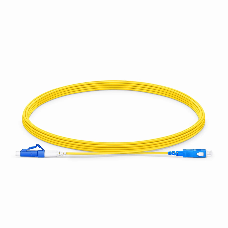 SFPS 5m (16ft) Fiber Patch Cable, 1 Fiber, LC UPC Simplex to SC UPC Simplex, Single Mode (OS2), Riser (OFNR), 1.2mm, Tight-Buffered, Yellow