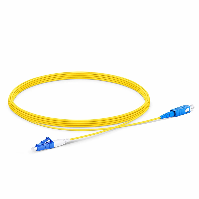 SFPS 5m (16ft) Fiber Patch Cable, 1 Fiber, LC UPC Simplex to SC UPC Simplex, Single Mode (OS2), Riser (OFNR), 1.2mm, Tight-Buffered, Yellow
