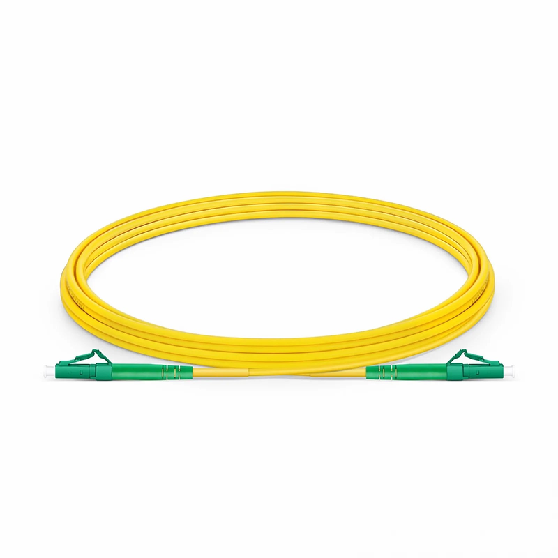 SFPS 3m (10ft) Fiber Patch Cable, 1 Fiber, LC APC Simplex to LC APC Simplex, Single Mode (OS2), Riser (OFNR), 2.0mm, Tight-Buffered, Yellow
