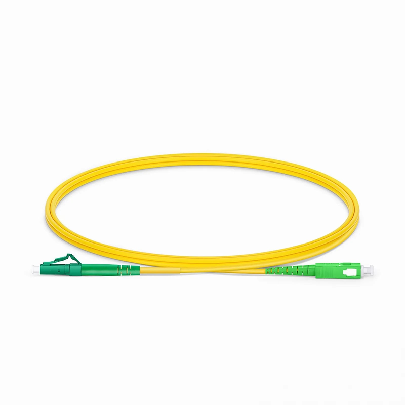 SFPS 1m (3ft) Fiber Patch Cable, 1 Fiber, LC APC Simplex to SC APC Simplex, Single Mode (OS2), Riser (OFNR), 2.0mm, Tight-Buffered, Yellow