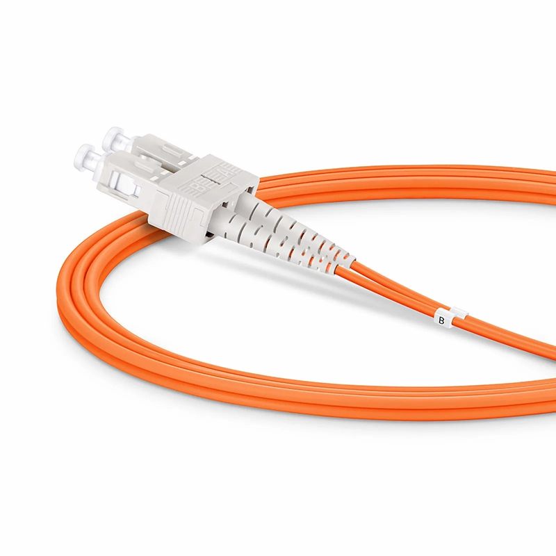 SFPS 1m (3ft) Fiber Patch Cable, 2 Fibers, G.651, LC UPC Duplex to SC UPC Duplex, Multimode (OM1), Riser (OFNR), 2.0mm, Tight-Buffered, Orange
