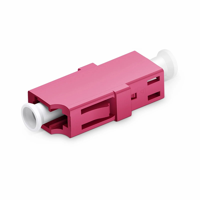 SFPS LC/UPC to LC/UPC Simplex OM4 Multimode Plastic Fiber Optic Adapter/Coupler without Flange, Violet