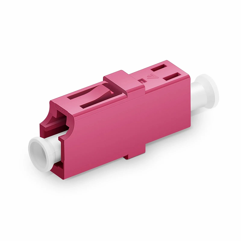 SFPS LC/UPC to LC/UPC Simplex OM4 Multimode Plastic Fiber Optic Adapter/Coupler without Flange, Violet