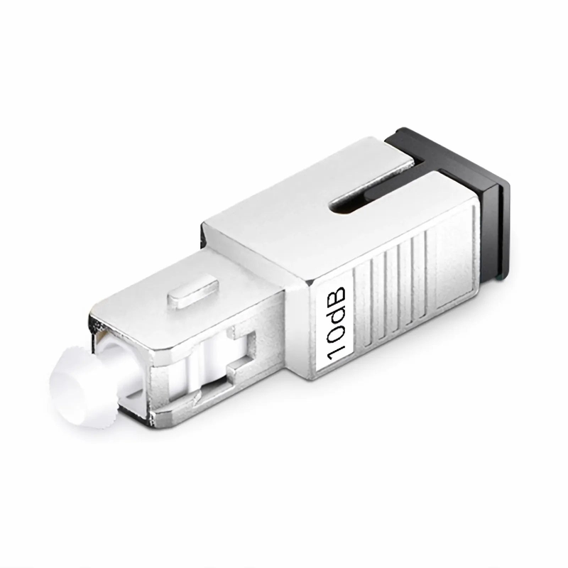 SFPS SC/UPC Singlemode Fixed Fiber Optic Attenuator, Male-Female, 10dB (10pcs/Pack)