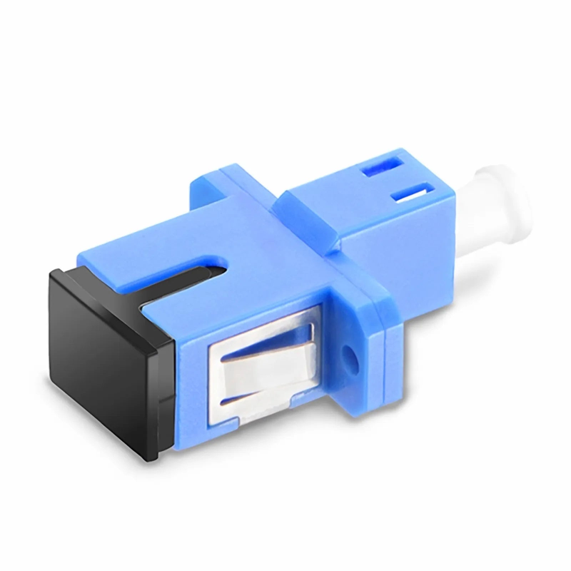 SFPS LC/UPC Female to SC/UPC Female Hybrid Simplex OS2 Single Mode Plastic Fiber Optic Adapter/Coupler with Flange