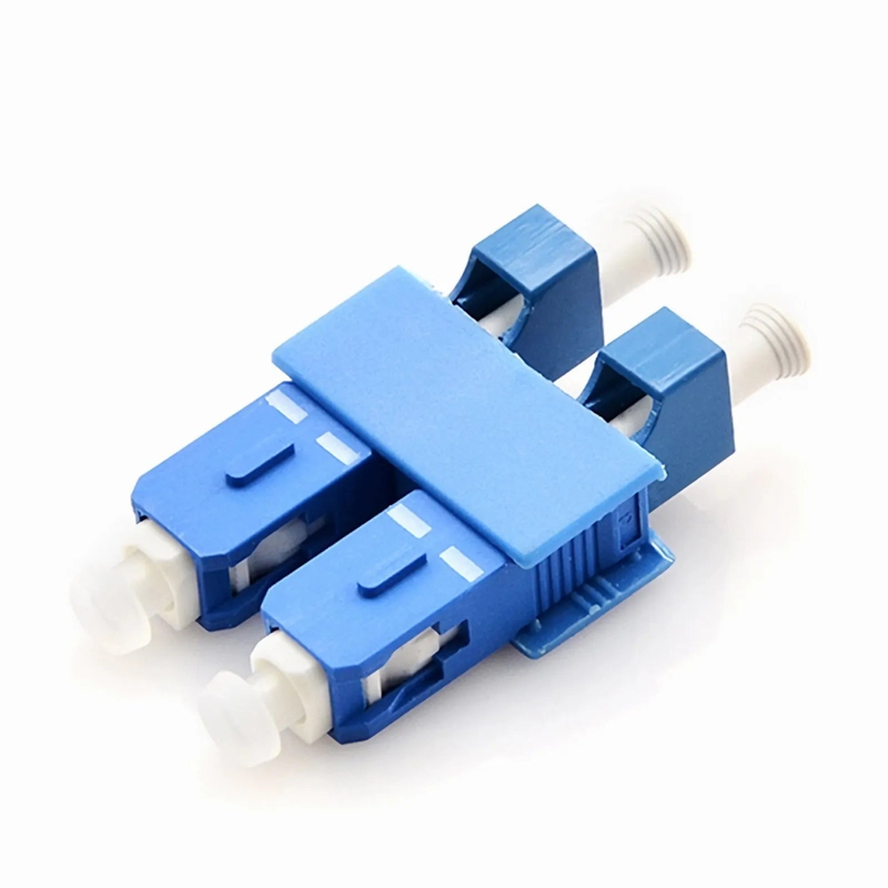 SFPS LC/UPC Female to SC/UPC Male Hybrid Duplex OS2 Single Mode Plastic Fiber Optic Adapter/Coupler without Flange