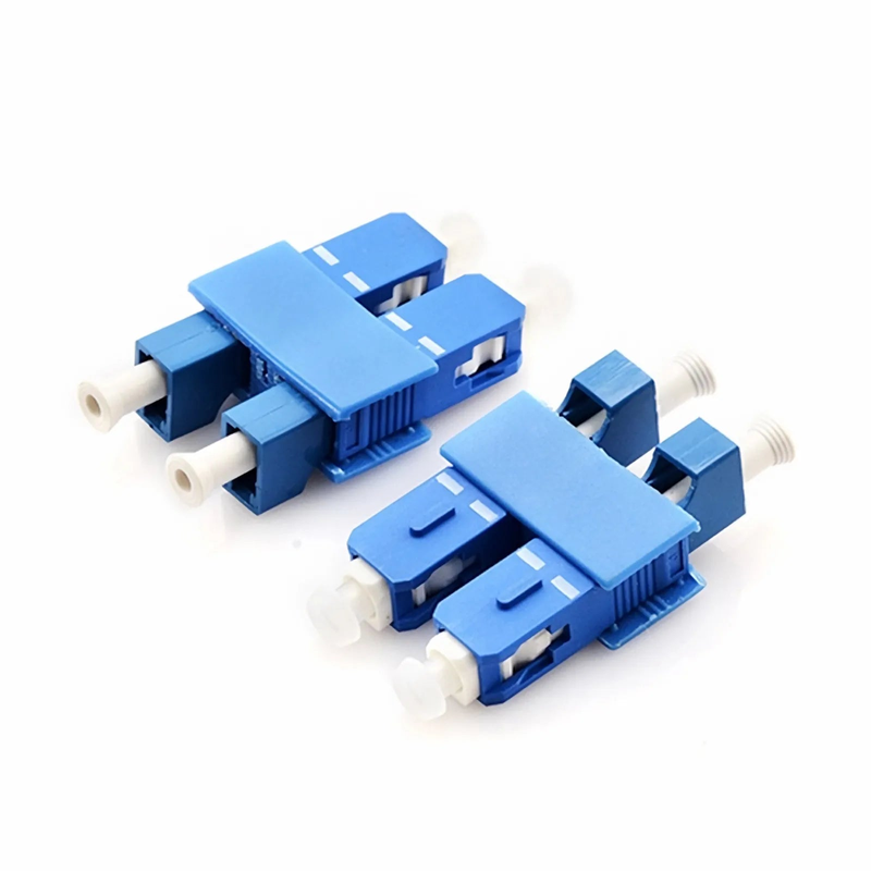 SFPS LC/UPC Female to SC/UPC Male Hybrid Duplex OS2 Single Mode Plastic Fiber Optic Adapter/Coupler without Flange