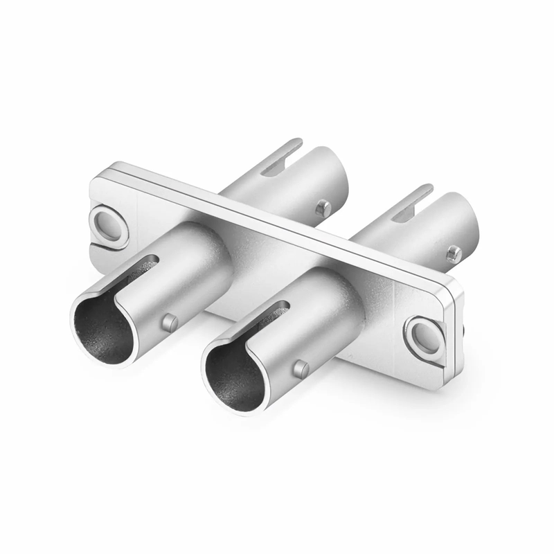 SFPS ST/UPC to ST/UPC Duplex OS2 Singlemode Metal Fiber Optic Adapter with Flange (10pcs/Pack)