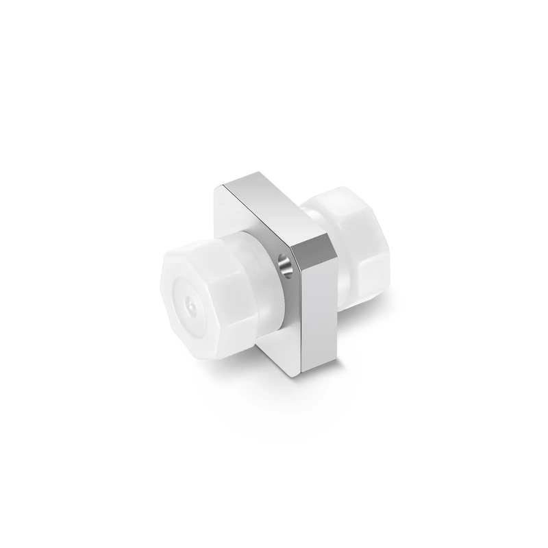SFPS FC/UPC to FC/UPC Simplex Single Mode/Multimode Square Solid Type One Piece Metal Fiber Optic Adapter/Coupler with Flange (10pcs/pack)