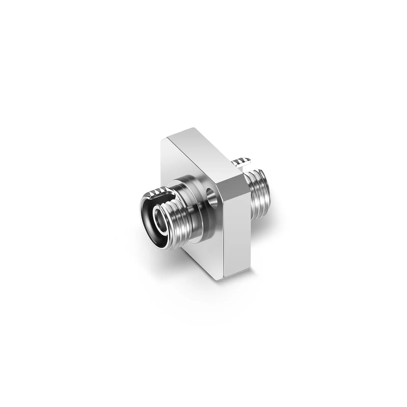 SFPS FC/UPC to FC/UPC Simplex Single Mode/Multimode Square Solid Type One Piece Metal Fiber Optic Adapter/Coupler with Flange (10pcs/pack)