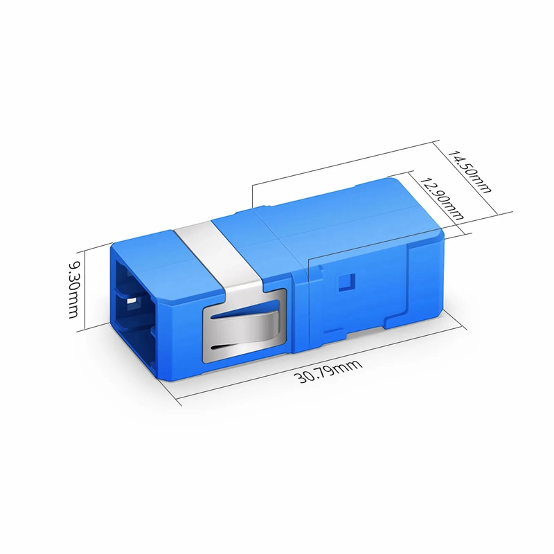 SFPS MDC/UPC to MDC/UPC 2-Port OS2 Single Mode Plastic Fiber Optic Adapter/Coupler without Flange
