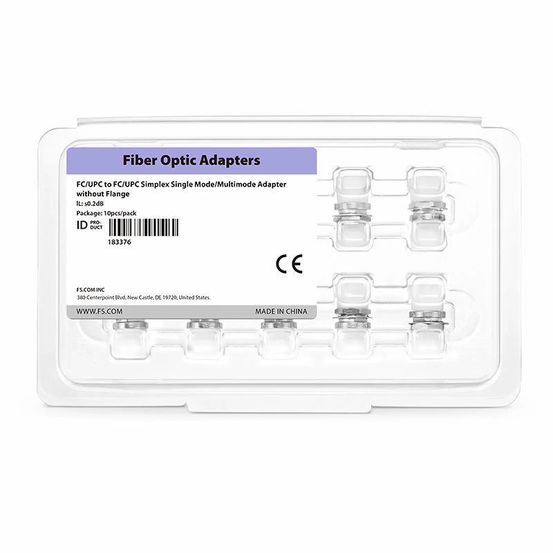 SFPS FC/UPC to FC/UPC Simplex Single Mode/Multimode Metal Small D Fiber Optic Adapter/Coupler without Flange (10pcs/pack)