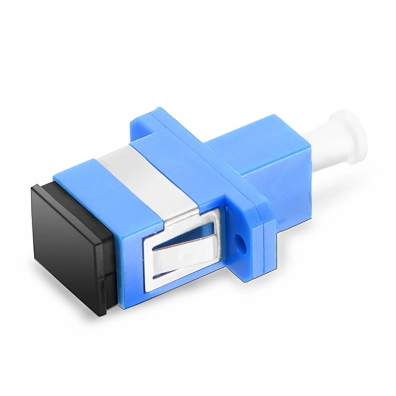 SFPS LC/UPC Female to SC/UPC Female Hybrid Simplex OS2 Single Mode Plastic Fiber Optic Adapter/Coupler with Flange