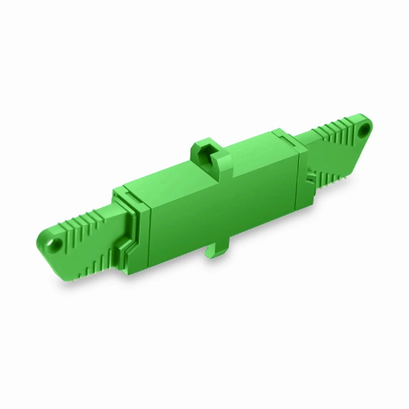 SFPS LSH/APC to LSH/APC Simplex OS2 Single Mode Plastic Fiber Optic Adapter/Coupler with Flange