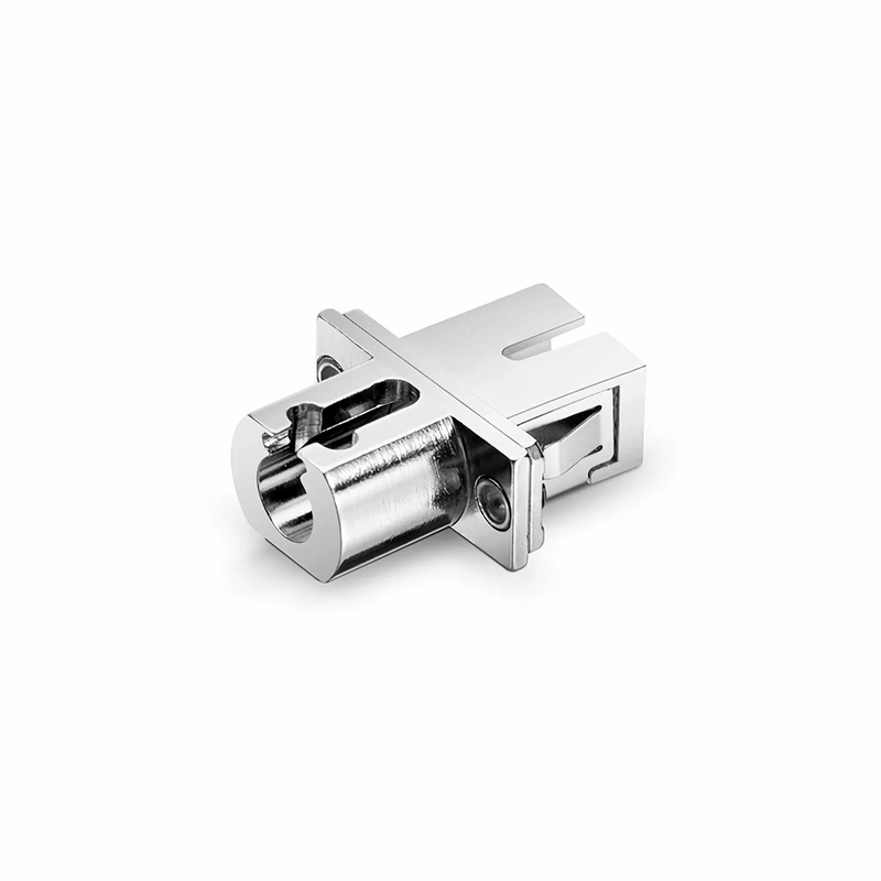 SFPS SC/UPC Female to LC/UPC Female Hybrid Simplex Single Mode/Multimode Metal Fiber Optic Adapter/Coupler with Flange