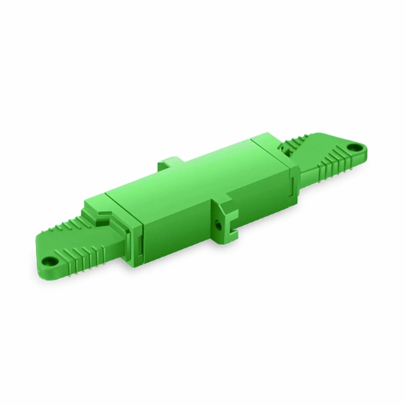 SFPS LSH/APC to LSH/APC Simplex OS2 Single Mode Plastic Fiber Optic Adapter/Coupler with Flange