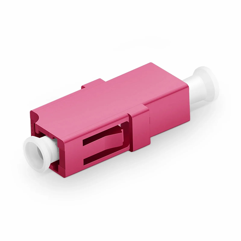 SFPS LC/UPC to LC/UPC Simplex OM4 Multimode Plastic Fiber Optic Adapter/Coupler without Flange, Violet