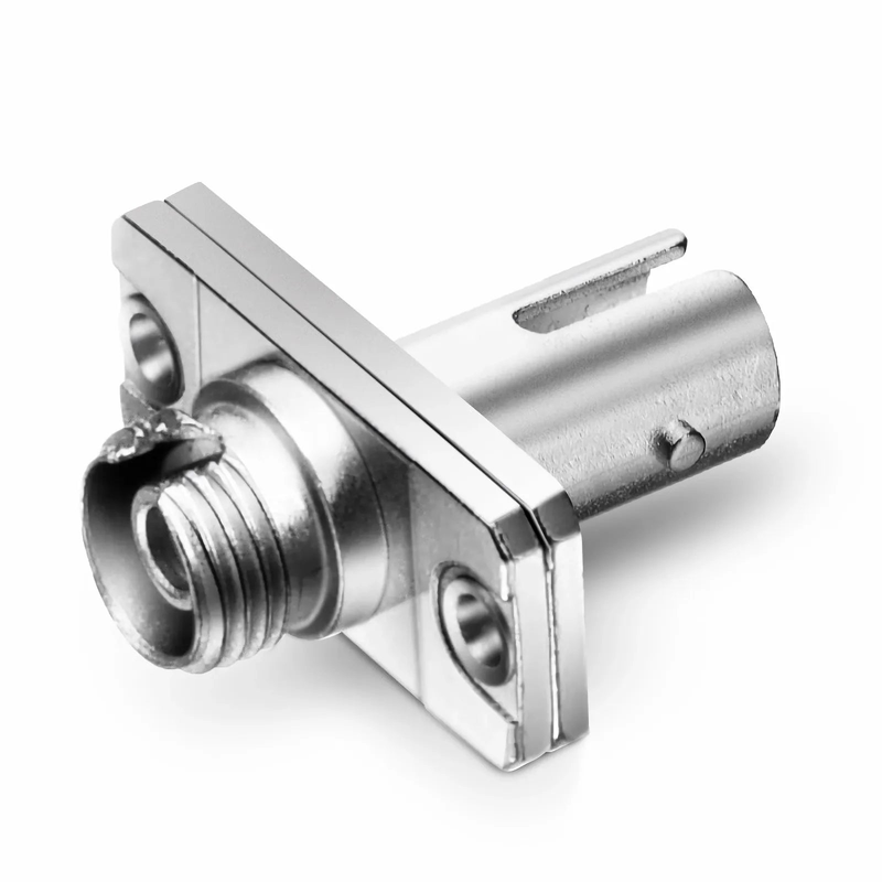 SFPS FC/UPC Female to ST/UPC Female Hybrid Simplex Single Mode/Multimode Metal Fiber Optic Adapter/Coupler with Flange