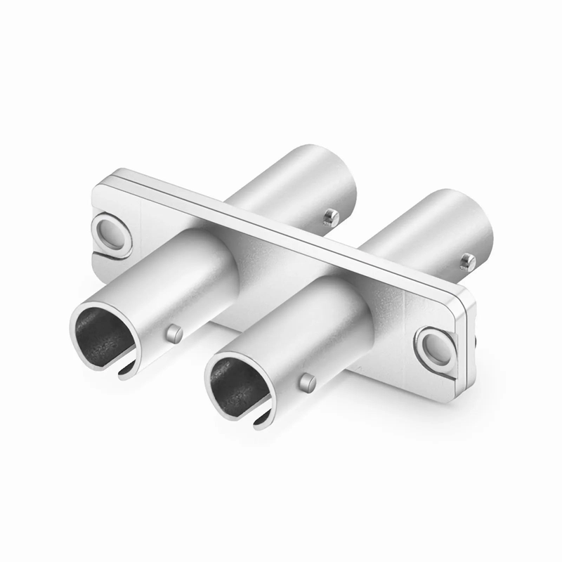SFPS ST/UPC to ST/UPC Duplex OS2 Singlemode Metal Fiber Optic Adapter with Flange (10pcs/Pack)