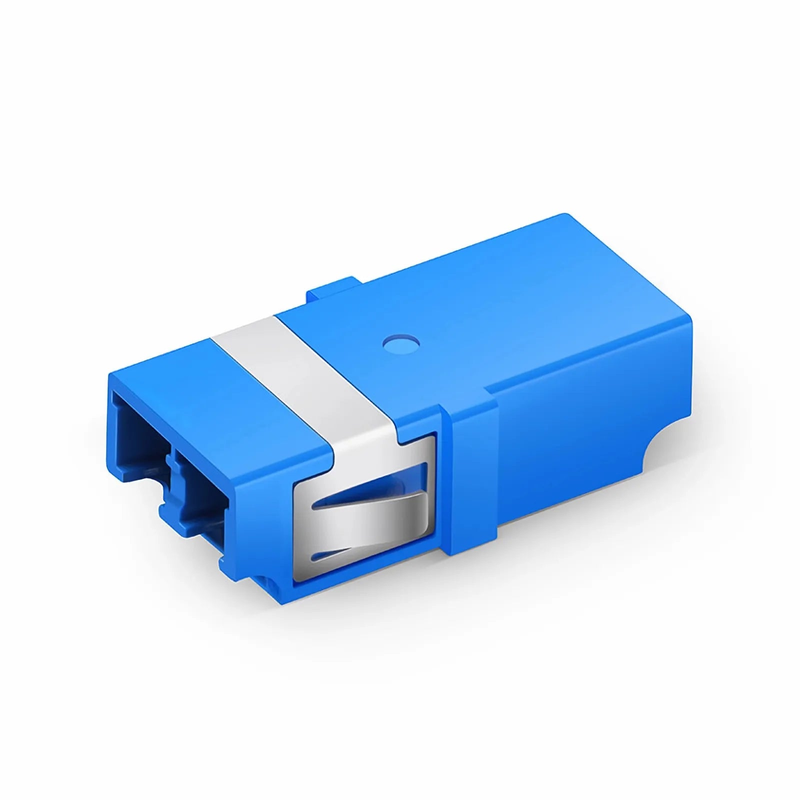SFPS LC/UPC to LC/UPC Duplex OS2 Single Mode SC Footprint Plastic Fiber Optic Adapter/Coupler without Flange (10pcs/Pack)