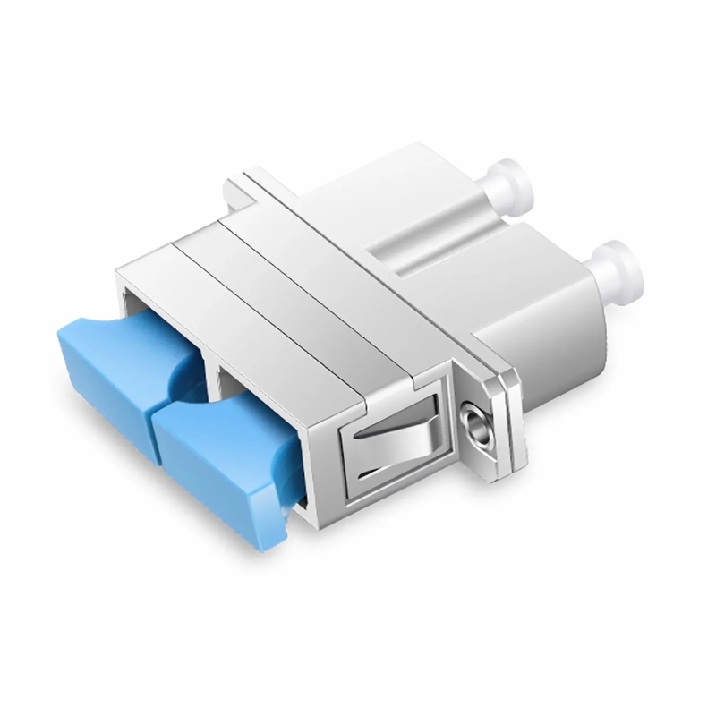 SFPS LC/UPC Female to SC/UPC Female Hybrid Duplex Single Mode/Multimode Metal Fiber Optic Adapter/Coupler with Flange