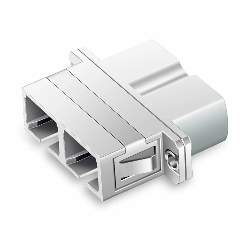 SFPS LC/UPC Female to SC/UPC Female Hybrid Duplex Single Mode/Multimode Metal Fiber Optic Adapter/Coupler with Flange