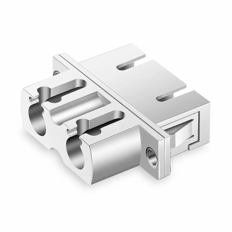 SFPS LC/UPC Female to SC/UPC Female Hybrid Duplex Single Mode/Multimode Metal Fiber Optic Adapter/Coupler with Flange