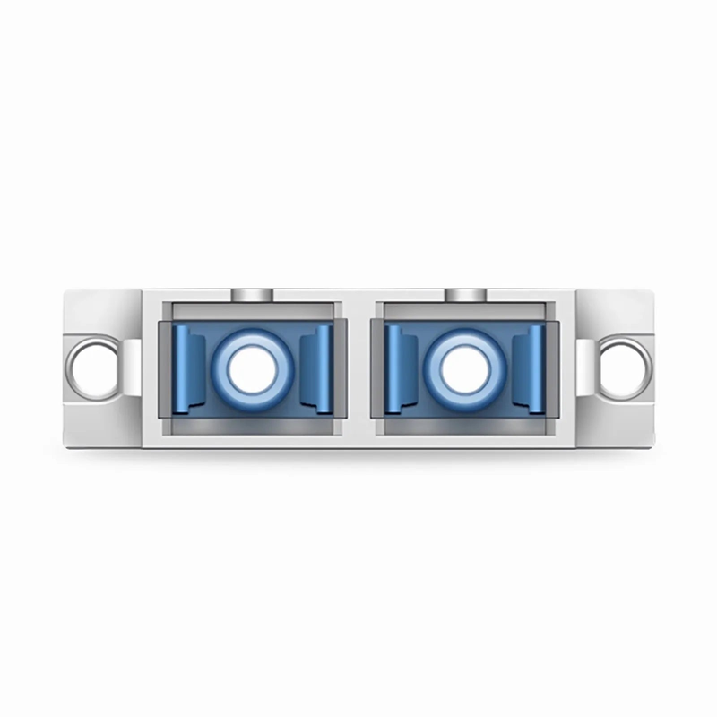 SFPS LC/UPC Female to SC/UPC Female Hybrid Duplex Single Mode/Multimode Metal Fiber Optic Adapter/Coupler with Flange