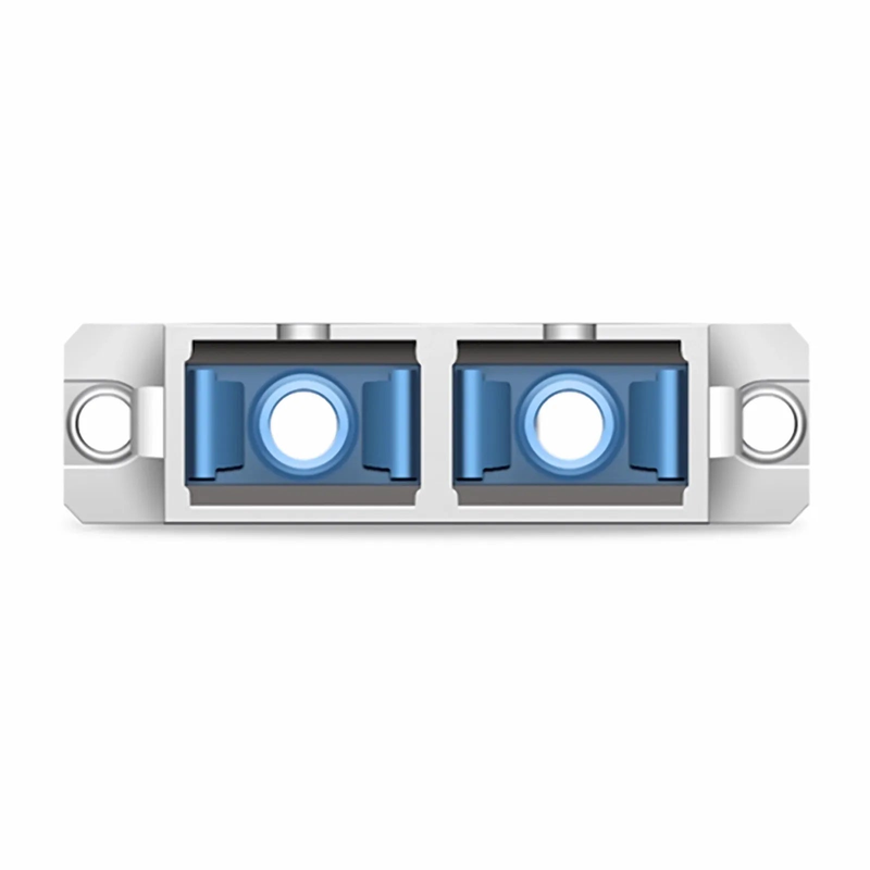 SFPS ST/UPC Female to SC/UPC Female Hybrid Duplex Single Mode/Multimode Metal Fiber Optic Adapter/Coupler with Flange