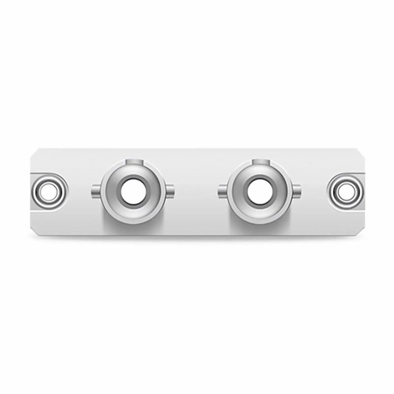 SFPS ST/UPC Female to SC/UPC Female Hybrid Duplex Single Mode/Multimode Metal Fiber Optic Adapter/Coupler with Flange