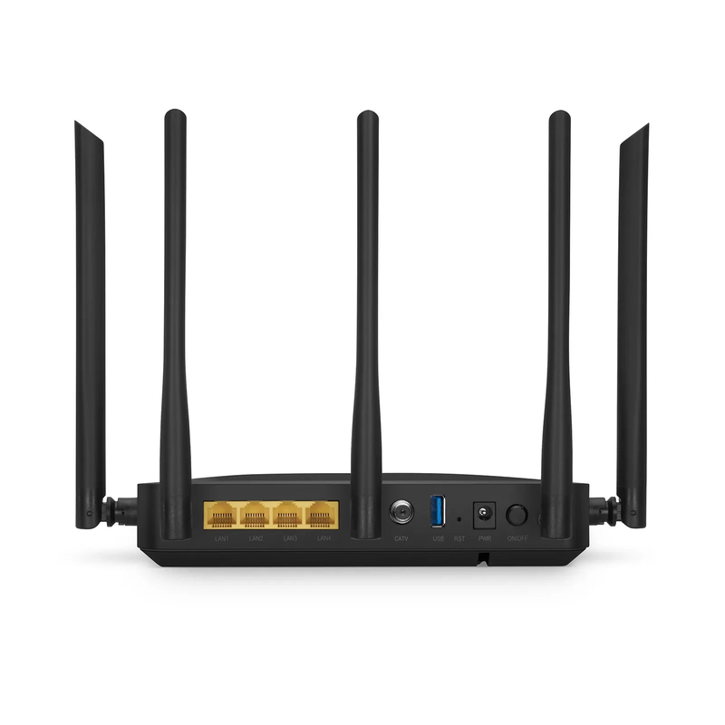 SFPS ONU1930-4GC-W, XGPON HGU ONU with 1 x PON, 4 x GE, 1x RF, 1 x USB, and 5 x External Dual Band Antennas (3000M WiFi 4/5/6)