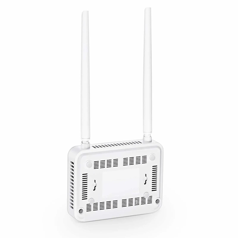 SFPS ONU1910-1GF-W, XPON (GPON + EPON) ONU, with 1 x PON, 1 x GE, 1 x FE, 1 x USB, and 2 x External Antennas (2.4GHz, 300Mbps WiFi 4)
