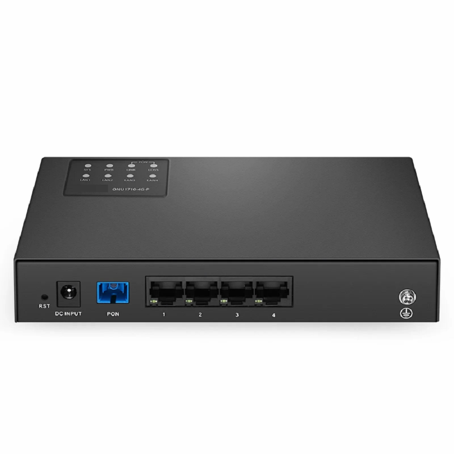 SFPS ONU1710-4G-P, XPON (GPON + EPON) SFU ONU with 1 x PON, 4 x GE PoE@55W