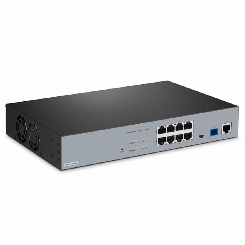 SFPS ONU2110-8G, XPON (GPON + EPON) MDU ONU with 1 x PON, 8 x GE
