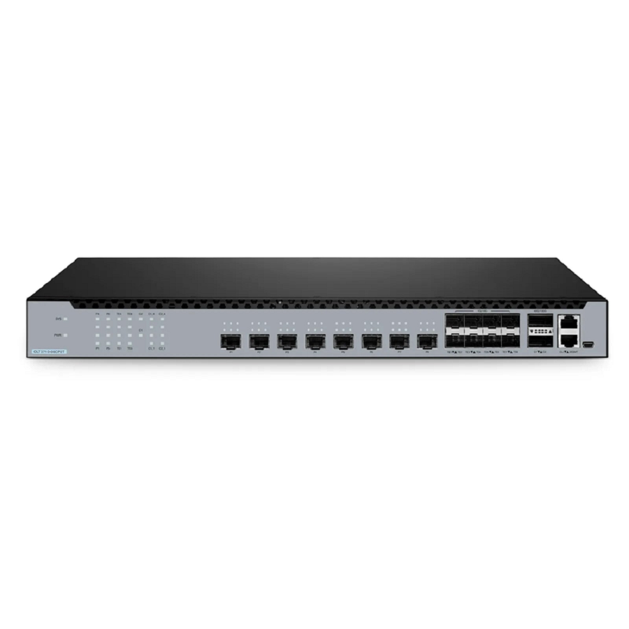 SFPS OLT3710-08CP2T, 8-Port GPON & XG(S)-PON Combo OLT with 8 x 10G SFP+ and 2 x 100G QSFP28 Uplink Ports, Dual Power Supply, Broadcom Chip