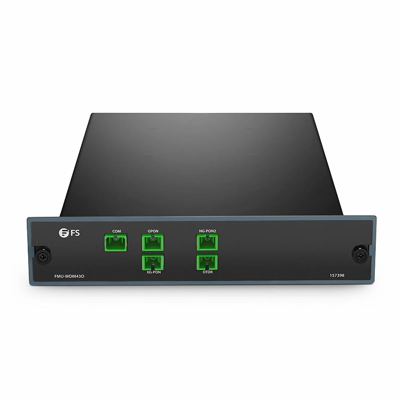 SFPS FMU-WDM43O, PON Coexistence Element (CEx) WDM for GPON/XG(S)-PON/NG-PON2/OTDR, SC/APC, FMU Plug-in Module