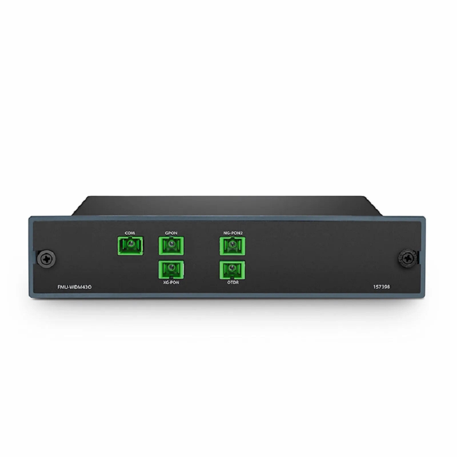 SFPS FMU-WDM43O, PON Coexistence Element (CEx) WDM for GPON/XG(S)-PON/NG-PON2/OTDR, SC/APC, FMU Plug-in Module