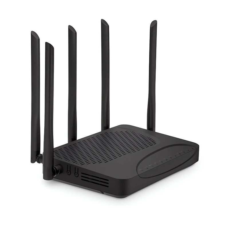 SFPS ONU1930-4G-W, XGPON HGU ONU with 1 x PON, 4 x GE, 1 x USB, and 5 x External Dual Band Antennas (3000M WiFi 4/5/6)