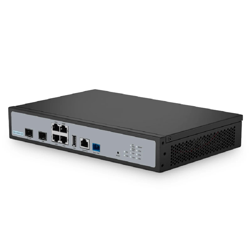 SFPS OLT3000-1GP, Single-Port Mini GPON OLT with 1x 10G SFP+, 1x GPON/XG(S)PON Uplink Ports, 4x GE Downlink Ports, AC/DC Power Supply