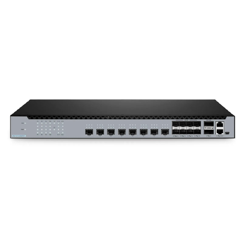 SFPS OLT3710-08CP2T, 8-Port GPON & XG(S)-PON Combo OLT with 8 x 10G SFP+ and 2 x 100G QSFP28 Uplink Ports, Dual Power Supply, Broadcom Chip