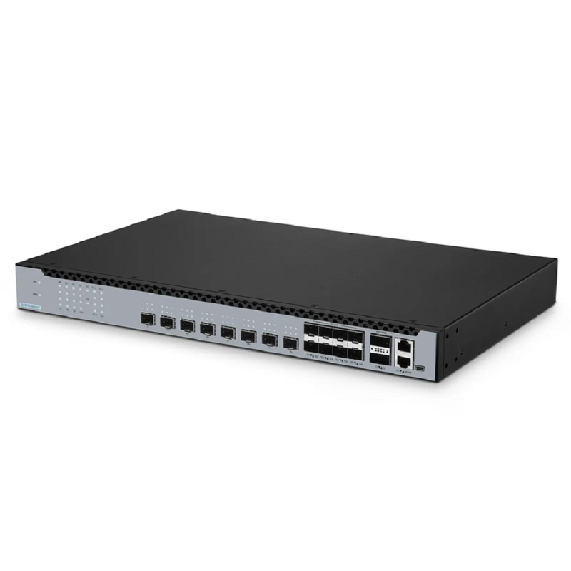 SFPS OLT3710-08CP2T, 8-Port GPON & XG(S)-PON Combo OLT with 8 x 10G SFP+ and 2 x 100G QSFP28 Uplink Ports, Dual Power Supply, Broadcom Chip