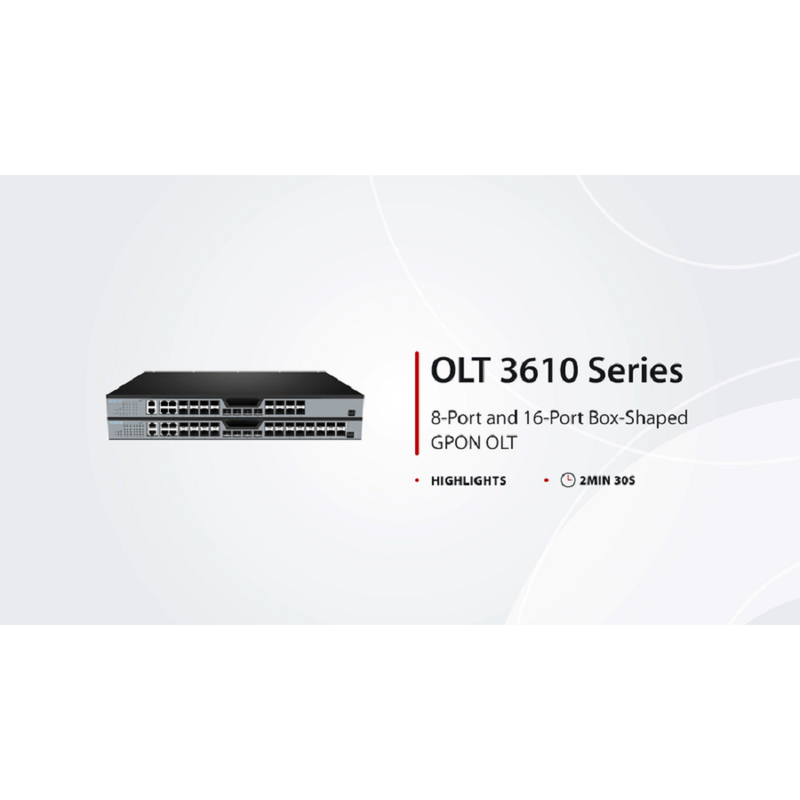 SFPS OLT3610-08GP4S, Layer 3 Feature 8-Port GPON OLT with 10G SFP+ Uplink Ports, AC Power Supply, Broadcom Chip